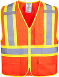 KAYGO Safety Vest with Pockets - High Visibility Reflective Vest ANSI Class 2 Construction Vest
