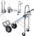 3 in 1 Convertible Hand Truck Dolly, Heavy-Duty Aluminum Hand Truck, 1000 lb Platform / 660 lb Upright Capacity Utility Cart with 10″ Pneumatic Wheels for Warehouse, Factory, Construction