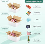 Eupako 30 Pack Small Shipping Boxes Assorted Sizes, White Corrugated Box Mailers, 9x6x4 & 10x7x5 & 11x6x6, 10 PCS Each, Cardboard Boxes for Packaging Small Business, Mailing