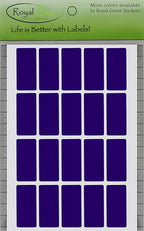 Royal Green Rectangular Label Stickers in Royal Blue 1.57 inch x 0.75 inch (40mm x 19mm) - 300 Pack
