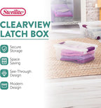 Sterilite 12-Pack 15 Quart ClearView Latch Box, Stackable Organizer Bins with Latching Lids - Clear Plastic Organization Containers for Closet, Bedroom, Shelving Units and Everyday Home Storage