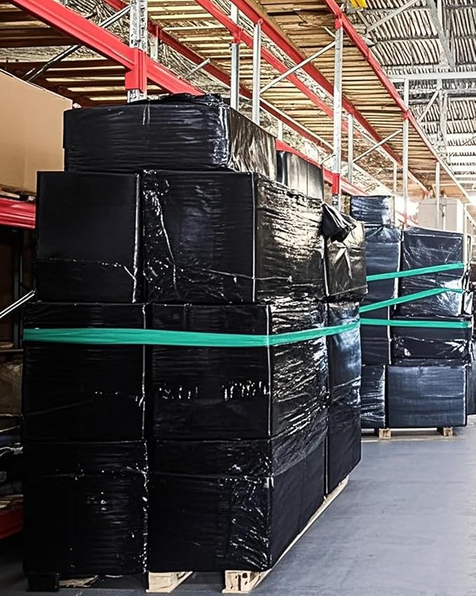 18" Black Stretch Wrap Roll, Heavy Duty 18in 1500ft Shrink Wrap Roll, 80 Gauge Industrial Strength Stretch Film, Stretch Wrap for Moving, Plastic Wrap for Pallet Wrapping Shipping(4 Rolls)