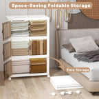 Extra Large Stackable Storage Bins with Lids & Wheels, Foldable Plastic Storage Bins (White, 504QT-168QT/42GAL*3Pack)