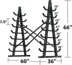 7-Tier Horizontal Storage Rack, Heavy-Duty Freestanding Steel Horizontal Bar Storage Cantilever Rack, Standing Lumber Horizontal Storage Rack, Metal Arms Pallet Racking Up to 5000 Lbs