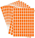 Starboling Color Coding Labels,3000 PCS 1/2" x 3/4" Orange Rectangular Colored Labels Stickers,for Garage Sale,Price Tags,File Folder Tabs,and Classroom Organization