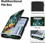 Clipboard with Storage Box & Pen Holder,Heavy Duty Clip Boards 8.5x11 for Nursing,High Capacity,School & Office Supplies,Crystal Garden