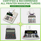 (48 Rolls) 2 1/4" x 150' Thermal Paper, Adding Machine/Calculator POS Receipt paper for Cash Registers