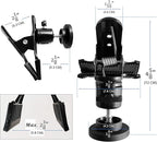 Heavy Duty Magnetic Clips with 2 Inch Opening, 360 Degree Rotating Magnets, 16 lb Strength for Artists, Whiteboards, Calendars, Garden