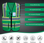 AYKRM Custom Logo Personalised Printed High Visibility Reflective 2 two tone work construction Safety Vest