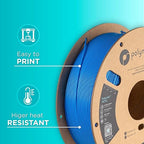 Polymaker PolyLite 3D Printer PETG Filament Electric Blue 1.75mm 1kg, Legacy PETG Formula, Reliable Everyday Filament, Strong Layer Bonding, Compatible with Most 3D Printers