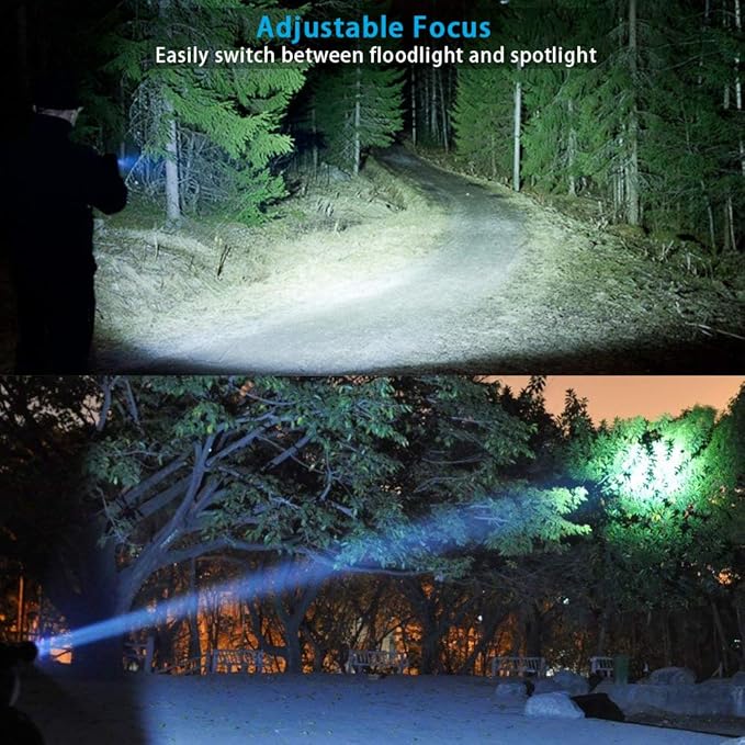 UV Flashlight Blacklight, USB Rechargeable Flashlights Magnetic Flashlight with ‎SideLight, Black Light, COB Work Light, Zoomable, Waterproof Worklight, Pet Urine,1 Pack