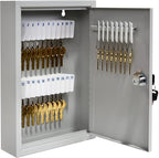 STEELMASTER by BankSupplies 30 Key Cabinet - Dual Lock Control Key Box - Welded 22 Gauge Steel Construction - Scratch Resistant - Write-On Key Tags for Easy Identification