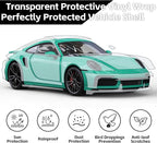 Lypumso Clear Vinyl Wrap Tape, Car Door Edge Guard Door Sill Protector, Transparent Paint Protection Film for Most Cars Rearview Mirror Handle Bumper Window Stair (Clear, 1ft x 10ft)