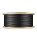 3/16" Black T316 Stainless Steel Cable, 250FT Marine Grade Black Wire Rope Aircraft Cable, 1x19 Strands for Deck Railing, Balcony, Fence, and DIY Balustrades