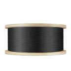 3/16" Black T316 Stainless Steel Cable, 250FT Marine Grade Black Wire Rope Aircraft Cable, 1x19 Strands for Deck Railing, Balcony, Fence, and DIY Balustrades