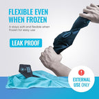 ICEWRAPS Clay Neck Ice Pack Wrap with Cover - 7"x28", Blue Long Reusable Cold Therapy Wrap | Relieves Chronic & Back Pain | Multipurpose Cold Pack