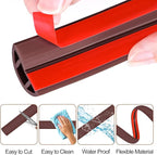 MYFAMIREA 10FT Floor Cord Cover for Wire Self Adhesive Cable Cavity Management PVC Extension Cord Hider Power Floor Wire Protector Cover Prevent Cable Trip for Office Home Outdoor (Brown, 1.97'')