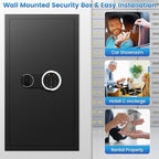254 Keys Digital Key Lock Box Wall Mount with Code, Heavy Duty Anti-Theft Key Lock Box with Side Drop Slot and Colorful Key Tags for Car Garage House Rental Office