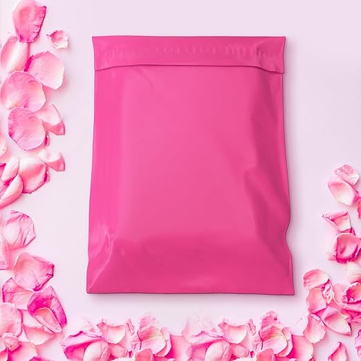Pink Poly Mailers 14.5x19 500 Pcs, Cute Waterproof Shipping Bags with Self-Seal Adhesive, Durable Tear-Resistant Shipping Envelopes for Clothing