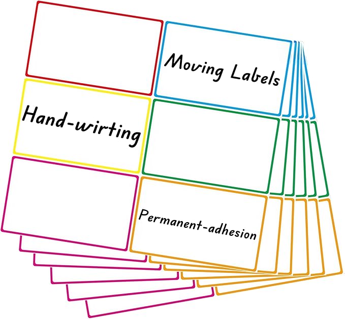 5" x 3" Large Moving Labels for Boxes, Packing Supplies for Moving Color Coded Blank Labels Stickers 120pcs for Home Organization Projects, Kitchen, Storage Bins. Permanent Adhesion