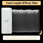 2PCS 13.7 Inch x 164 Feet Bubble Cushioning Wrap Roll, Large Bubble Air Bubbles for Packaging Moving Shipping Delivering with Free Pump, Inflatable Air Column Bubble Bag Wine Bottle Protector