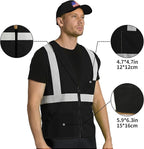 AYKRM 2 Pockets Reflective Safety Vest High Visibility Class II Mesh Vest for Women & Men Meets ANSI Standards