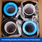 Noah's Ark Warehouse 18" x 1500FT Industrial Class Pallet Wrap, 60 Gauge 4 Rolls Black Stretch Film for Warehouse Packing, Adhering Packing Moving Packaging (4 Pack)