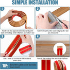 Floor Cord Covers for Wires 3.3FT Cable Hider Wire Cover Self Adhesive Cord Hider Floor for Offices, Homes, Workshops, Warehouses Cable Cavity 0.39" W x 0.27" H