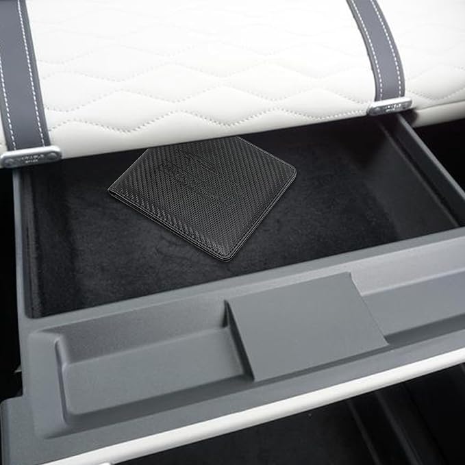 Car Registration and Insurance Holder, Premium Pu Leather Vehicle Glove Box Organizer - for Driver License, Cards & Essential Documents (Carbon Fiber Black)