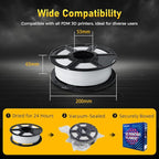 FLASHFORGE Rapid PETG Filament 1.75mm White, Max 600mm/s High Speed Printing, 3D Printer Filament 1kg Spool, Dimensional Accuracy +/- 0.02mm, Fits Most 3D Printers