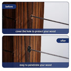 20 Pack 45 Degree Angle Protective Sleeves, Black Cable Railing Corner Protector Sleeve Beveled for 1/8" Wire Rope, T316 Marine Grade Cable Railing Kit with Two Drill Bit for Wood Posts HF039B