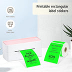 3x5 Inch Thermal Label Stickers,300Pcs Waterproof Rectangle Labels for Storage Bins,Moving Boxes,Address & Inventory Organization,Small Business Labeling,Fluorescent Green