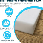 Foamma 11" x 30" x 72" High Density Upholstery Foam Cushion (Seat Replacement, Upholstery Sheet, Foam Padding) Made in USA, 2 Pack