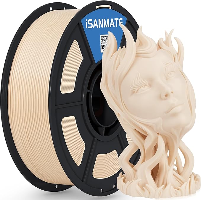 iSANMATE ASA Filament 1.75mm Skin 1KG, UV & Weather Resistant 3D Printer Filament Perfect for Outdoor Functional Parts, Dimensional Accuracy +/- 0.02mm, 1kg Spool (2.2lbs)