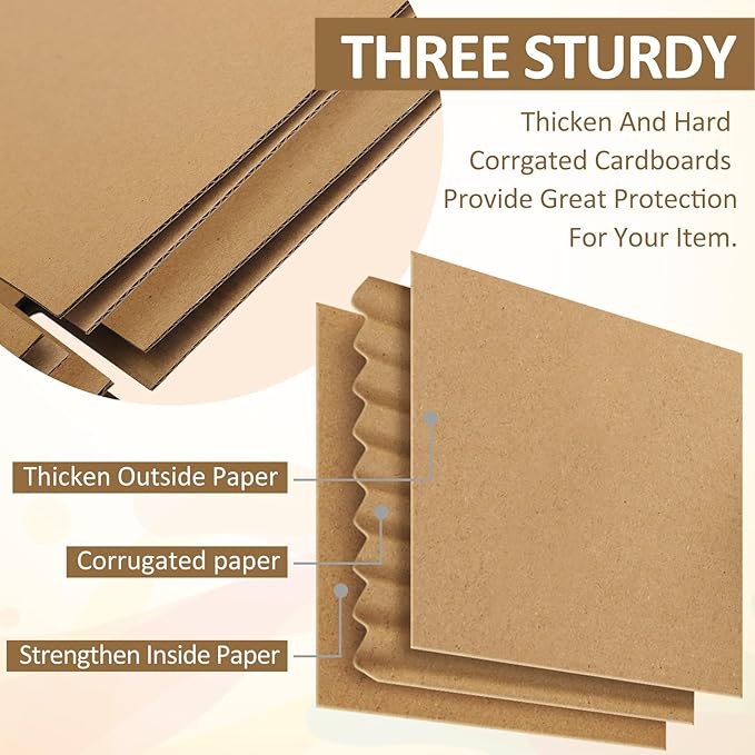 Eupako 6x4x4-Small-Shipping-Boxes-30-Pack-Brown-Corrugated-Box-Mailers, Cardboard Boxes for Packaging Small Business, Mailing