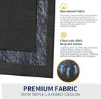Moving Blankets Heavy Duty 12 Pack 72" x 80" (65 lb/Dozen), Large Thick Quilted Furniture Mover and Pads for Safe Shipping, Packing and Storage, Black(12 Packs)