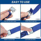 PATIKIL Lashing Straps 1" x 39 Ft, Tie Down Strap Cam Buckle Adjustable Ratchet Straps 551 lbs for Cargo Trucks Motorcycle Luggage, Blue