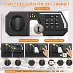 200 Keys Fireproof Key Safe with Hook Plates and Key Tags, Anti-Theft Key Lock Box Wall Mount with Combination Lock, Heavy Duty Key Box Key Cabinet Key Organizer for Home Office Garage