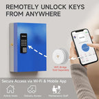 WeHere 32 Key Lock Box (Plus) Wall Mount, APP Bluetooth/OTP/Wi-Fi/Fixed Code/Key Unlock, Smart Key Cabinet with Tag, Key Organizer Holder box Management Directory for Office, Valet, Car,Truck