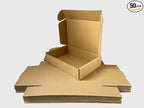 7x5x2 Inch Set of 50 Pack Brown Corrugated Shipping Boxes - Cardboard Boxes for Mailing, Packing and Literature Mailer Boxes, Small Business Mailing Boxes Bulk