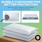 White Small Bubble Mailers 4x8 Inch #000 | Thick Padded Poly Bubble Mailer Envelopes | Waterproof Mailing Envelopes | 500 Pack Bulk | Trading card sports Card Shipping | USA Made