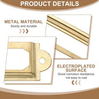 PATIKIL 60x24mm Metal Label Holders, 30 PCS Label Name Card Tag Frames with Screws for Office Library File Cabinets Shelves Wood Drawers Fabric Bins, Yellow