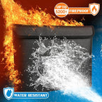 Fireproof Document Bag - with 5200°F Heat Insulated, Waterproof Fireproof Bag with Zipper, 8 Layers of Functional Materials, Fireproof Money Bag for Cash/Documents/Valuables, Fire Bag 13.9"x10.6"