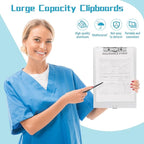 Seajan Aluminum Clipboard with Storage Metal Clip Board Folder Letter Size Form Holder Portfolio Clipboard Binder Clip Posse Box for Nurse Police Office Stationery Items 14 x 9.2 x 2 Inches (2)