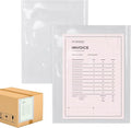 ABC Packing List Envelopes, 9.5 x 12 Inch. 500 Pack 2 Mil Polyethylene Clear Self Adhesive Shipping Label Sleeves. Plastic Shipping Label Pouches for Invoice and Efficient Order Management