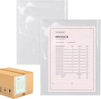 ABC Packing List Envelopes, 9.5 x 12 Inch. 500 Pack 2 Mil Polyethylene Clear Self Adhesive Shipping Label Sleeves. Plastic Shipping Label Pouches for Invoice and Efficient Order Management