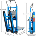 1250W Electric Stair Climbing Dolly - 900lbs Capacity, 3-Mode Folding Hand Truck W/Telescopic Handle, Non-Slip Wheels for Moving Furniture, Appliances (Blue)