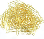 HAHIYO Paper Clips Sturdy 1.3 inches Length 180 Pack Paperclips Heavy Duty Tight Grip Rust Proof Reusable Metal Bright Gold for Home Office School