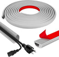 Cord Wall Cover, 236in Self-Adhesive Wire Covers for Cords on Wall, Extension Cable Hider for Floor, Mounted Tv, Home and Office Cavity 0.63" Wx0.31 H
