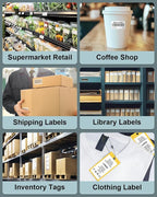 2.25" x 1.25" 3-Proof White Direct Thermal Labels for Zebra ZD410 ZD411 LP2824 ZD421 ZD420 GK420D, 12 Rolls 12000 Pcs 2-1/4x1-1/4 Barcode Return Address Labels Used with Rollo MUNBYN